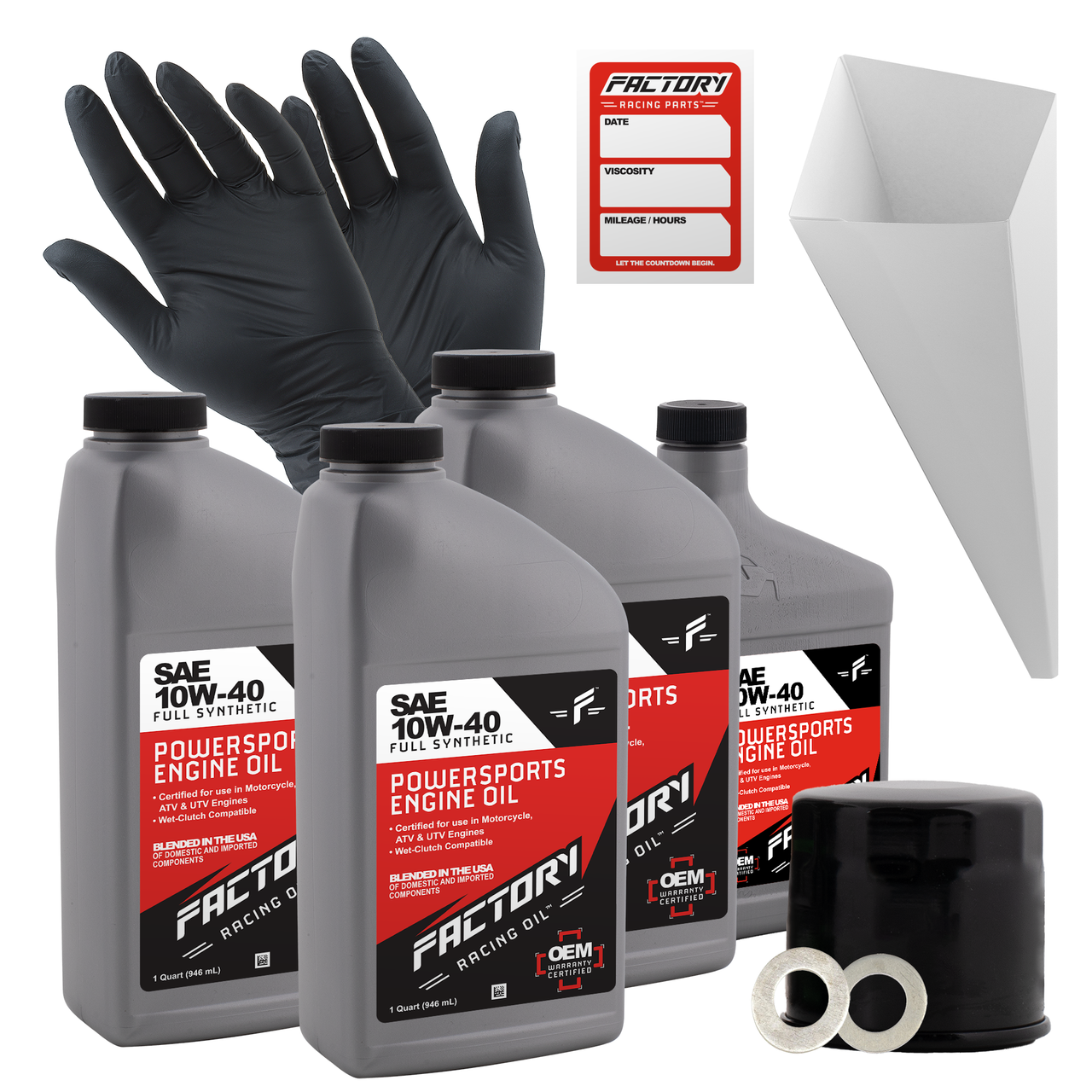 10W-40 Full Synthetic 3.5 Quart Oil Change Kit fits Suzuki VZ1500 M90 Boulevard