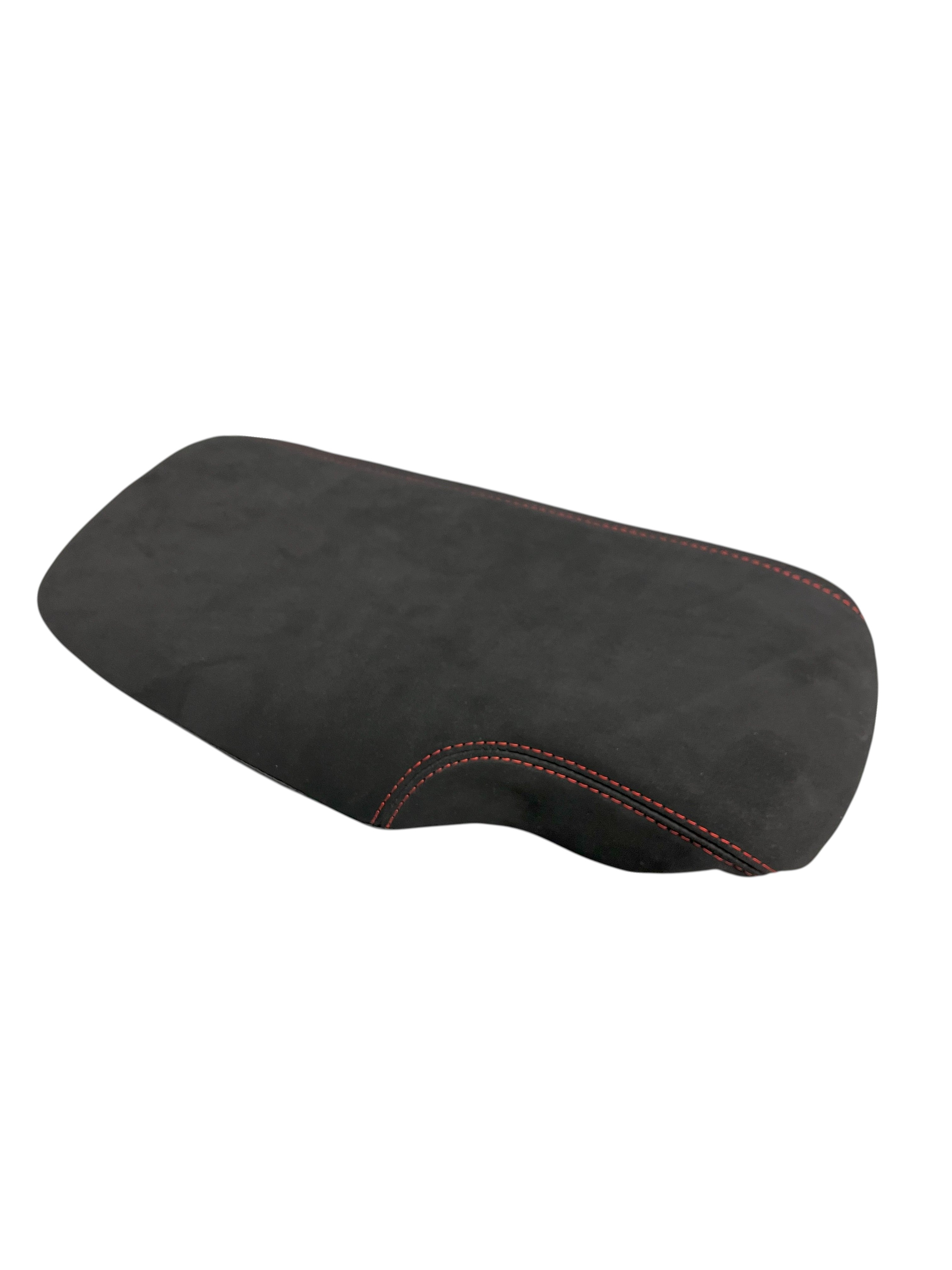 Black Alcantara Real Suede Shift Handbrake Boot Console lid Cover For Chevy Corvette C6 2005-2013